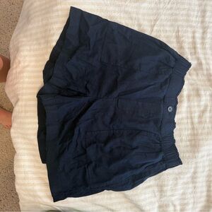 LOFT Dark Blue Elastic Waist Shorts